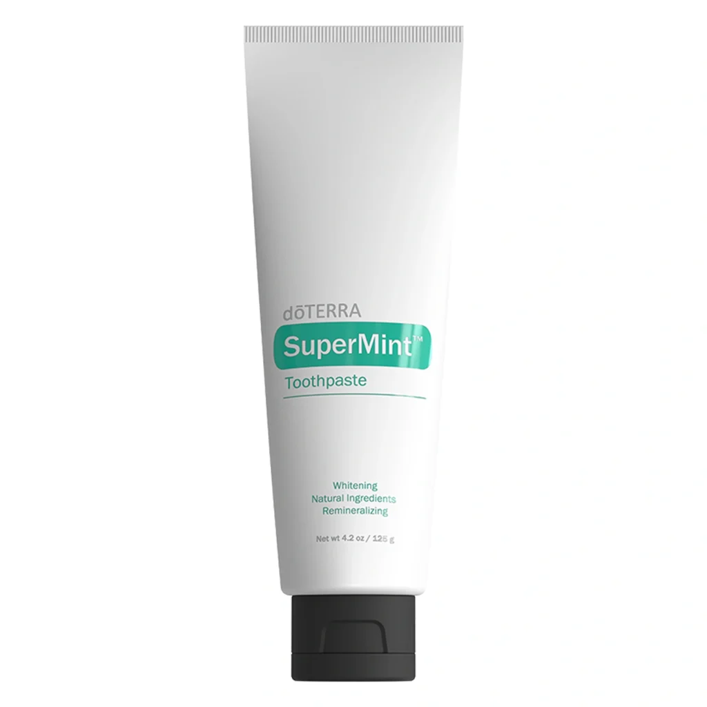 SuperMint Pasta Dental doTERRA con aceites esenciales y sin fluoruro