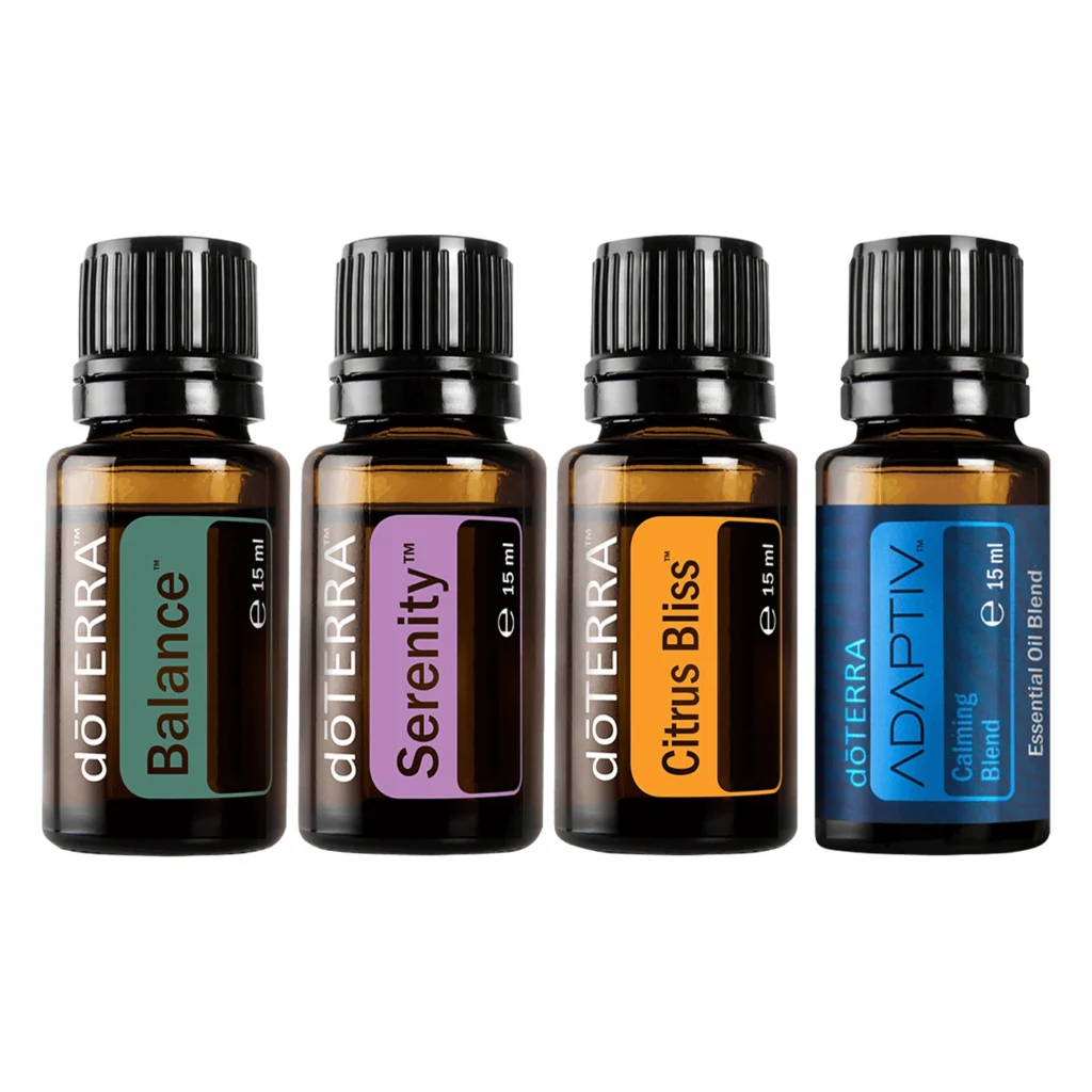 Kit Aceites para los Estados de Ánimo doTERRA con cuatro mezclas esenciales